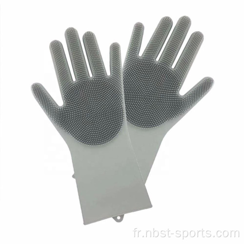 Gants de nettoyage en silicone pour sols de toilettage pour animaux de compagnie